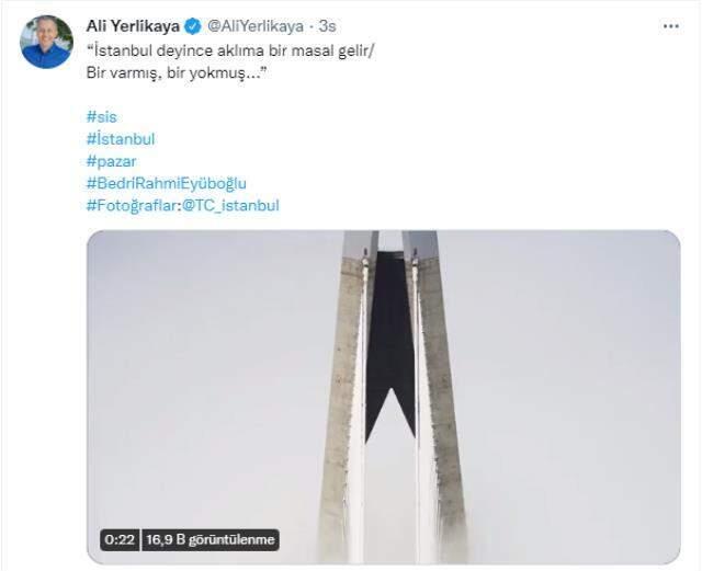 Vali Yerlikaya'dan masalsı sis paylaşımı