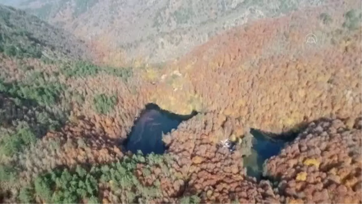 (DRONE) Yedigöller sonbaharda başka bir güzelliğe büründü