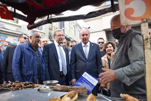 Memleket Partisi Genel Başkanı İnce, Beyoğlu'nda esnafı ziyaret etti