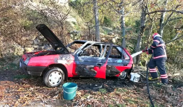 Son Dakika | Park halindeki otomobil yangında kullanılamaz hale geldi