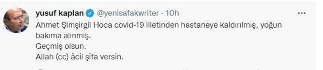 Ahmet Şimşirgil sağlık durumu ne? Ahmet Şimşirgil koronavirüs mü oldu?