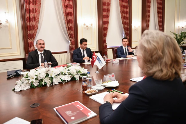 Adalet Bakanı Gül, AGİT PA Lideri Cederfelt ve beraberindeki heyetle görüştü