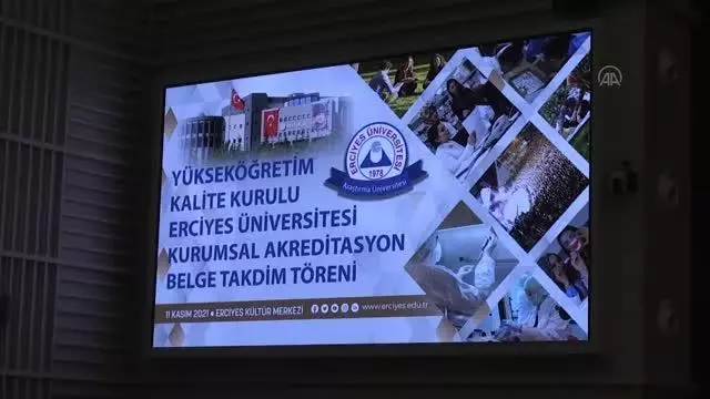 YÖKAK'tan Erciyes Üniversitesine Kurumsal Akreditasyon Belgesi