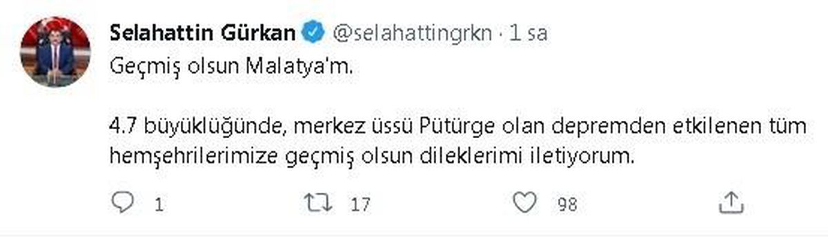 Pütürge'de 9 artçı deprem