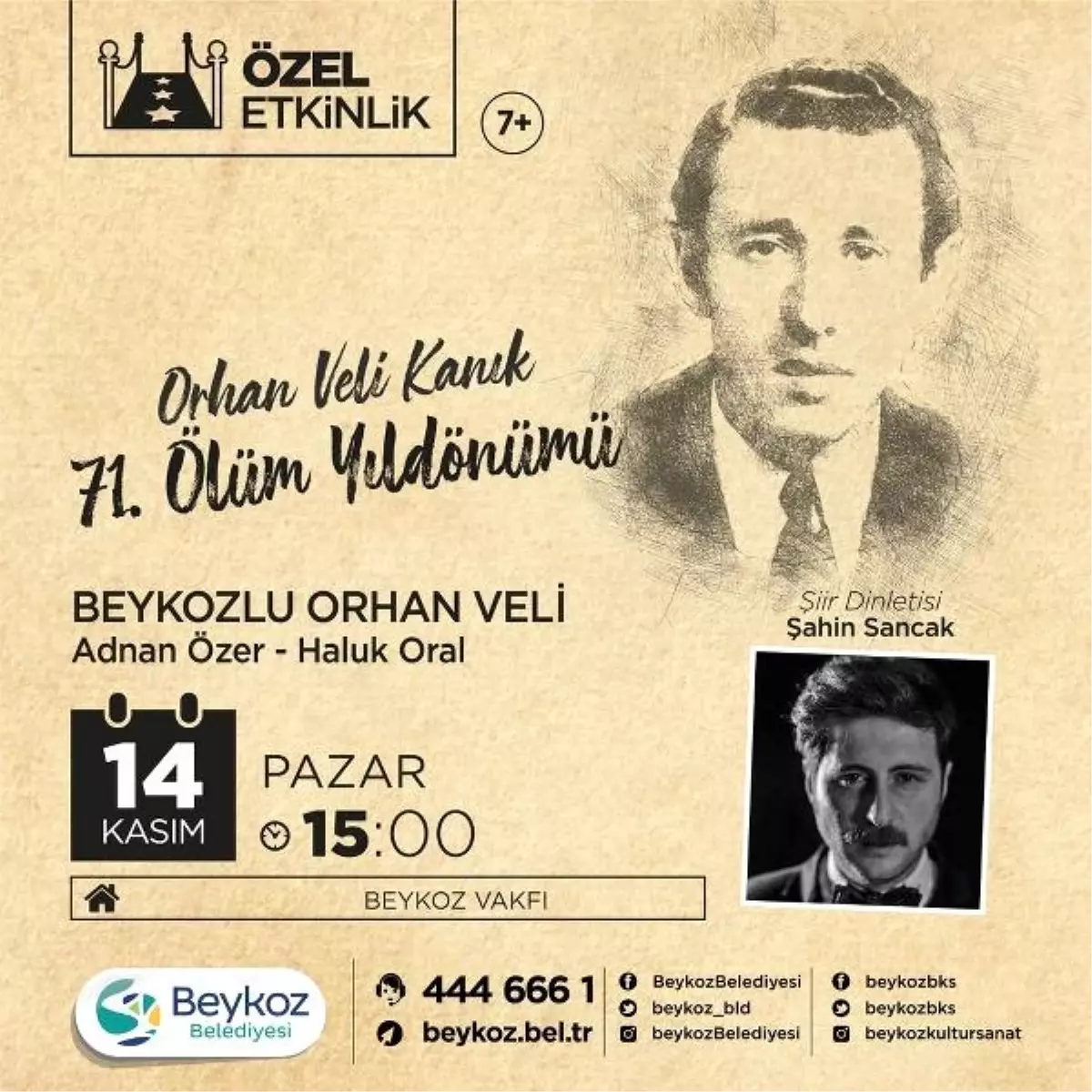 Türk Şiiri'nin 'Garip' Şairi Orhan Veli Beykoz'da Anılıyor