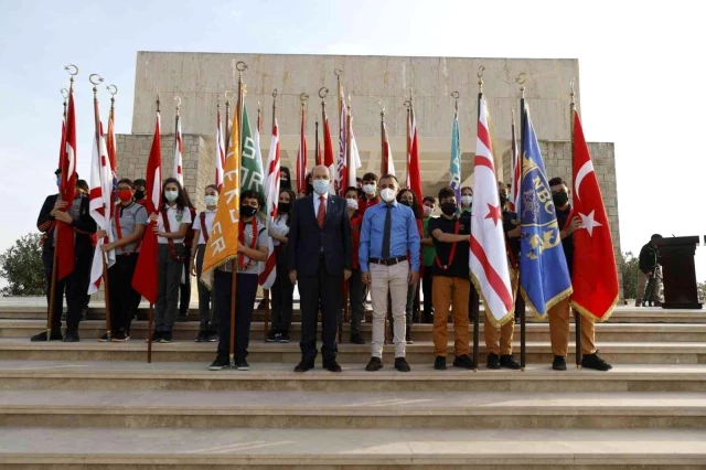 Son dakika haberi! KKTC'nin 38'inci kuruluş yıl dönümü merasim ve kutlamaları başladıKKTC Cumhurbaşkanı Ersin Tatar: "KKTC'nin kuruluşu, halkımızın gayretinin...