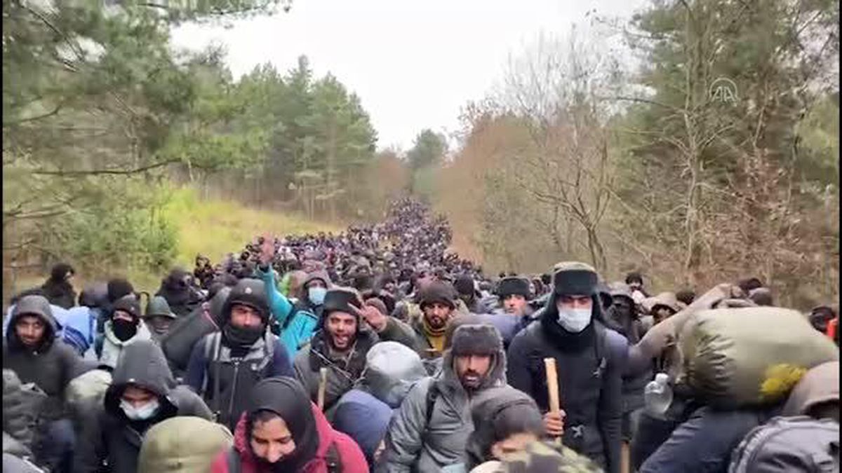 Düzensiz göçmenler Polonya sınırına dayandı (4)