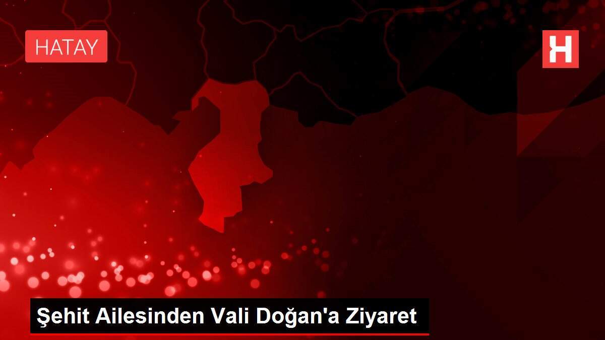 Şehit Ailesinden Vali Doğan'a Ziyaret