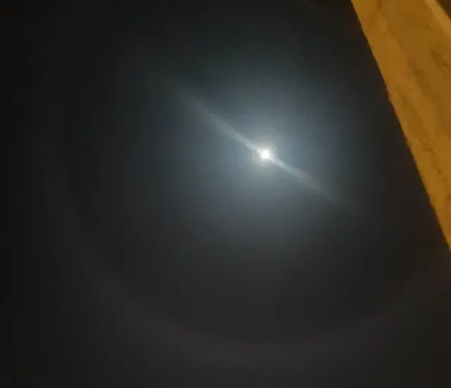 Yüksekova'da Ay halesi