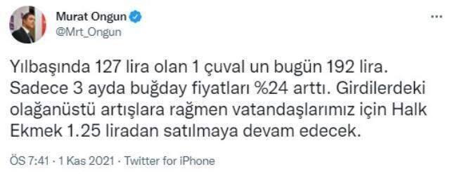 İstanbul'da Halk Ekmek ürünlerine yüzde 47'ye varan zam İstanbul'da Halk Ekmek ürünlerine yüzde 47'ye varan zam