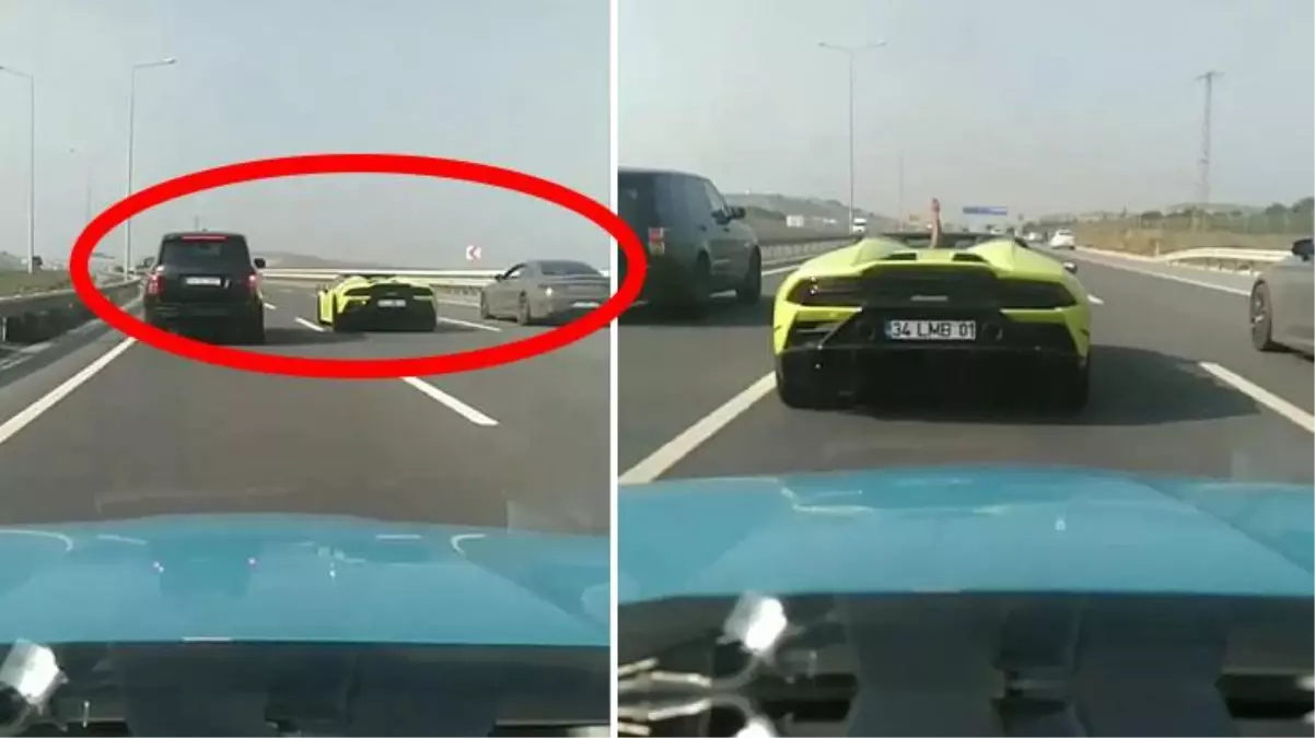 Magandalıkta son nokta! Trafiğe açık yolu kendi başlarına kapatıp yarış yaptılar