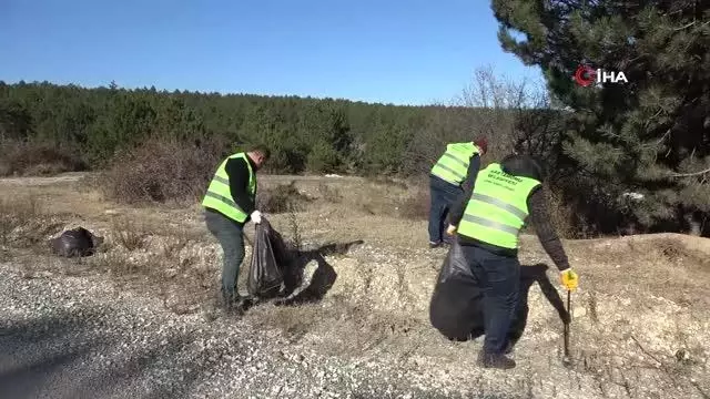 Türkiye'nin en temiz şehrinde üniversite öğrencileri gönüllü oldu, ormanlık alanda temizlik yaptı