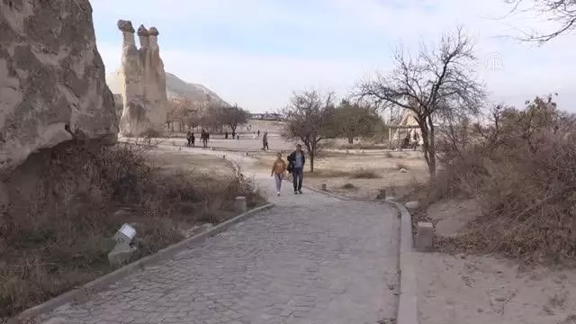 Kapadokya'da ara tatil yoğunluğu yaşanıyor