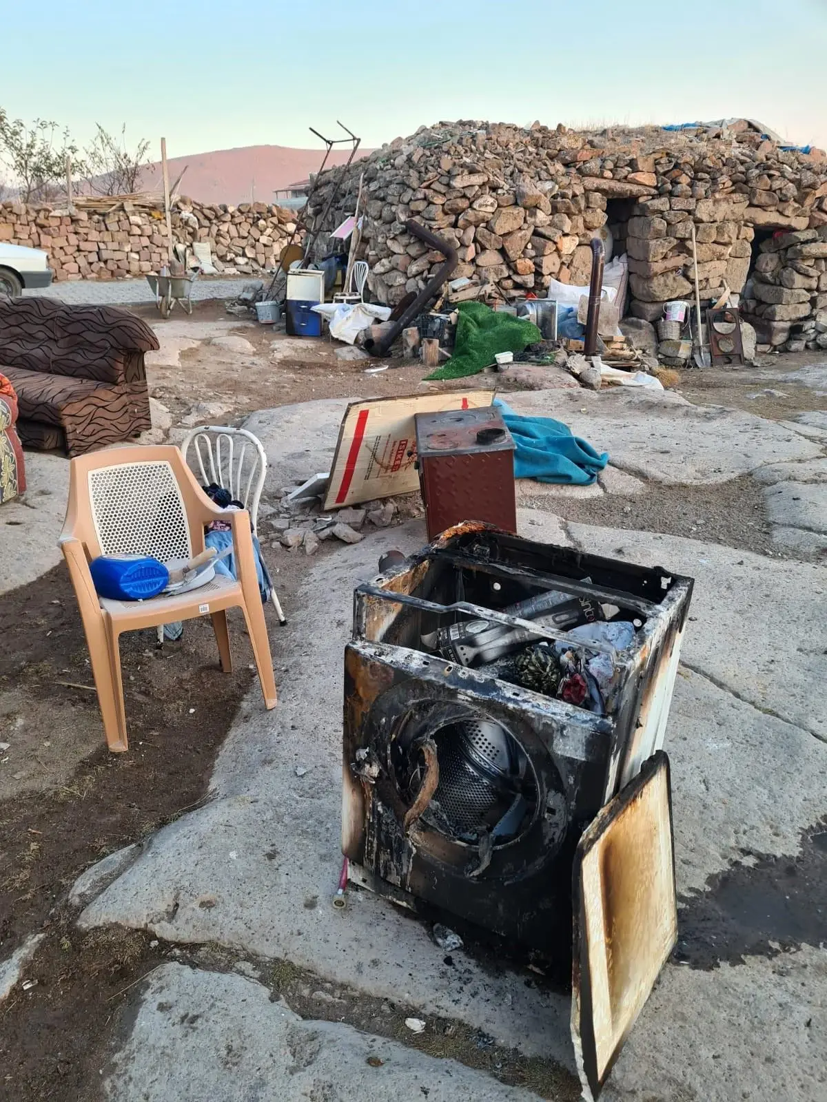 Kayseri'de yangın çıkan av kullanılamaz hale geldi