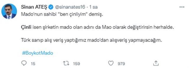 Mado'nun sahibinin Çin medyasına yaptığı açıklamaya tepki yağıyor! Sosyal medyada boykot sesleri yükseldi