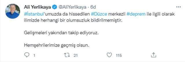 Son Dakika: Düzce'de 5 şiddetinde deprem! Sarsıntı İstanbul'da da hissedildi