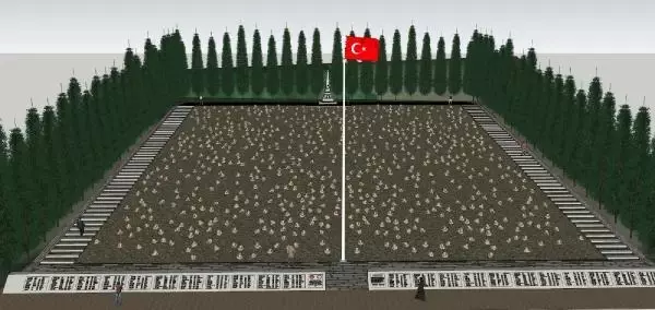 Son dakika haberleri... SÜNGÜYLE DÜŞMANA GEÇİT VERMEYEN ŞEHİTLERİN MEZARLARI İHYA EDİLİYOR