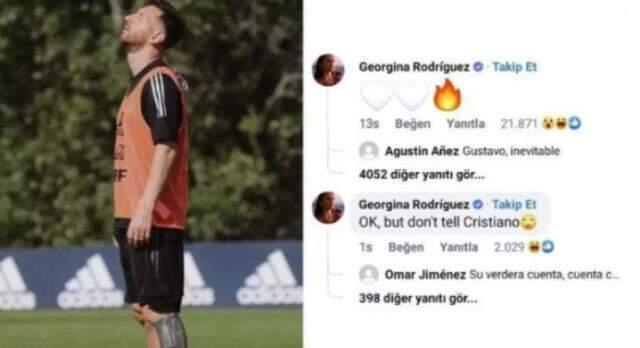 Ronaldo'nun sevgilisinden Messi'ye ortalığı karıştıracak kalpli bildiri: Aman duymasın