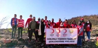 Türk Kızılay Kadirli Şubesi, 'İsimlerle Yeşeren Fidanlar Şenlendirme Projesi' ile fidanları toprakla buluşturmaya devam ediyor