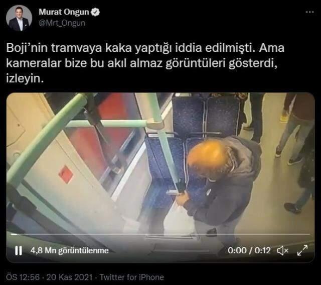 Fenomen köpek Boji'nin tramvaya tuvaletini yaptığı iddialarına İBB'den videolu yanıt! Her saniyesi mide bulandırıcı Fenomen köpek Boji'nin tramvaya tuvaletini yaptığı iddialarına İBB'den videolu yanıt! Her saniyesi mide bulandırıcı