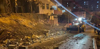 Kahramanmaraş'ta istinat duvarı çöktü