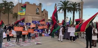 Libya'da Halife Hafter ve Seyfülislam Kaddafi'nin başkanlığa aday olmaları protesto edildi