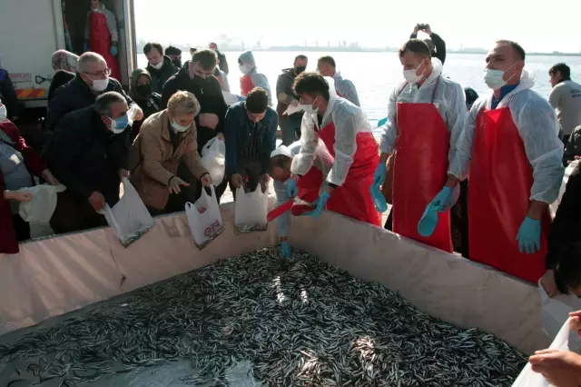 Zonguldak'taki festivalde 15 ton hamsi dağıtıldı