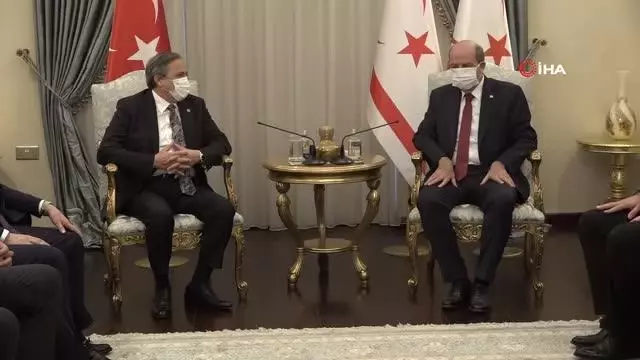 KKTC Cumhurbaşkanı Tatar, CHP Büyükşehir Belediye Başkanlarını kabul etti