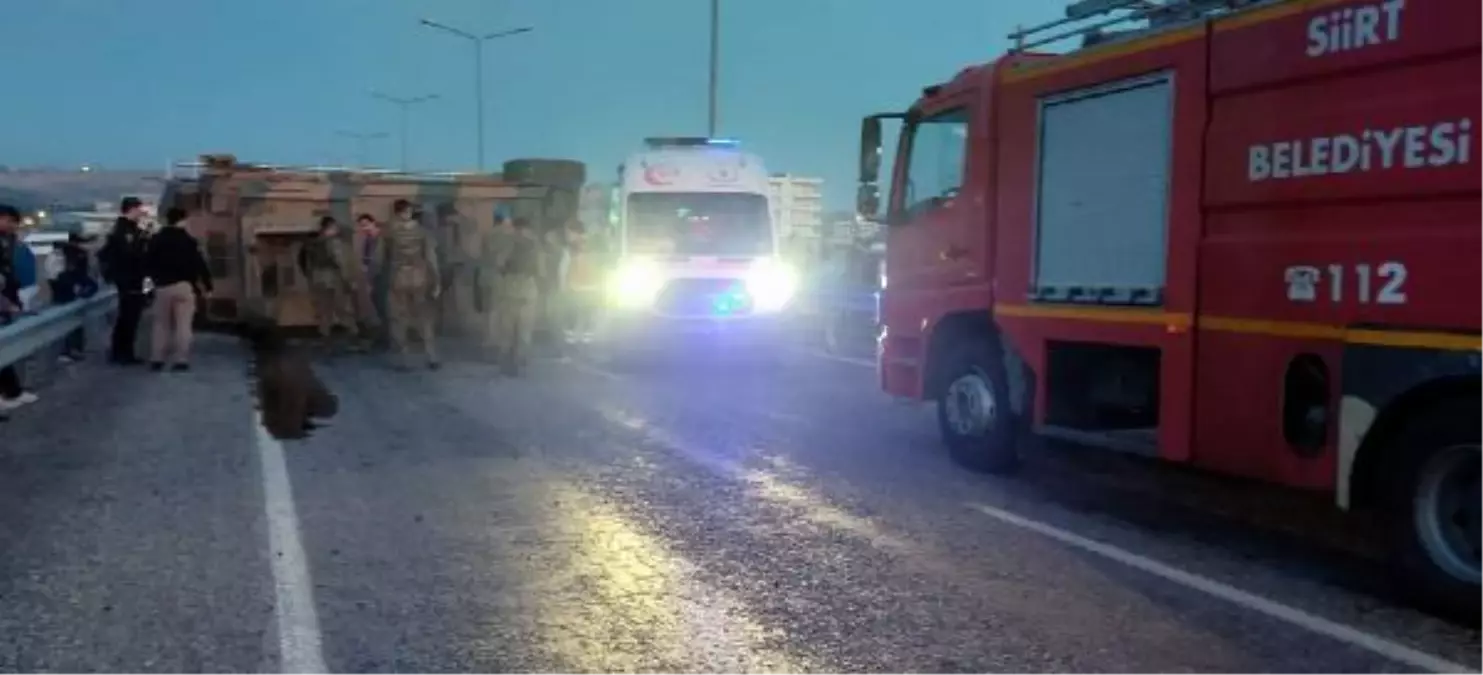 Siirt'te askeri araç devrildi