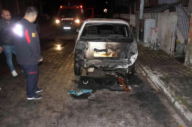Biri kamyon 4 araç yandı