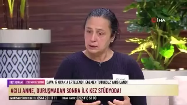 Ece Üner, kızı öldürülen acı anneyi dinlerken gözyaşlarına boğuldu