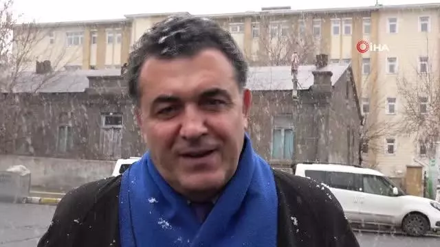 Ardahan kar yağışıyla beyaza büründü