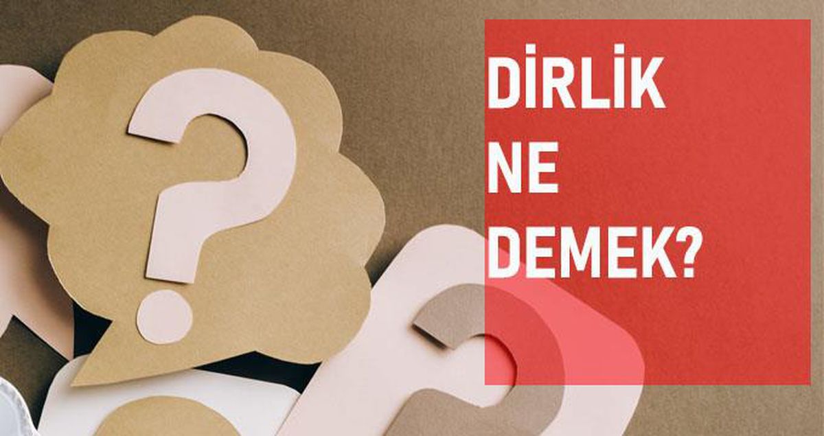 Dirlik ne demek? Dirlik anlamı ne?