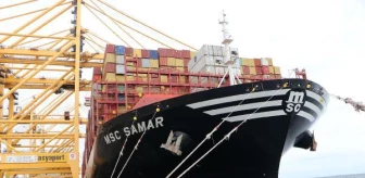 Dev konteyner gemisi 'MSC Samar' Tekirdağ'a geldi