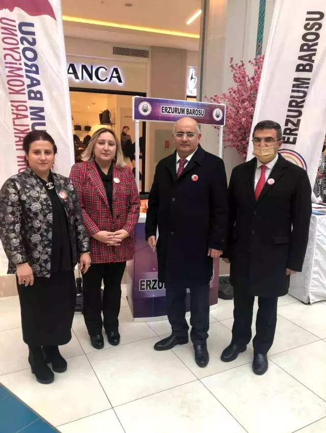 Erzurum'da kamu kurum kuruluşları ve STK'lar kadına yönelik şiddete dikkat çekmek için toplandı