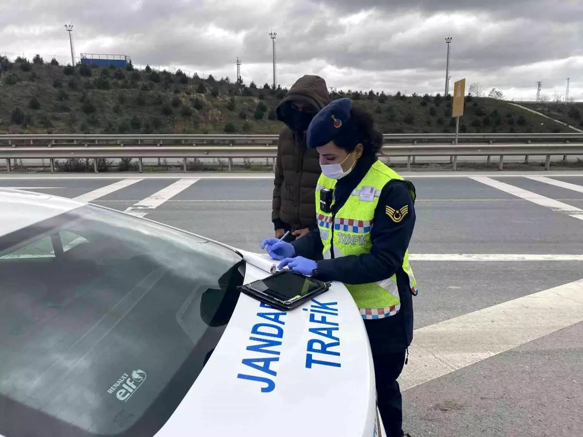 Eyüpsultan'da hafriyat kamyonlarına yönelik drone destekli denetim