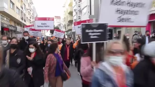 Söke'de kadına yönelik şiddete karşı yürüyüş düzenlendi