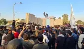 Bağdat'ta seçim sonuçlarını protesto eden göstericiler, Yeşil Bölge'deki bariyerleri yıktı