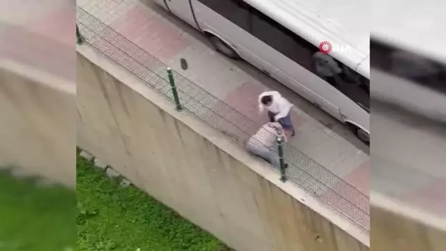 Eski eşini sokak ortasında dövüp saçlarını kesti