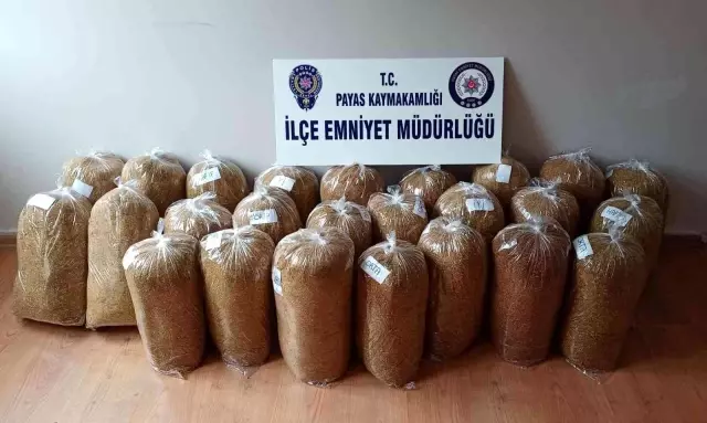 Payas'ta 127 kilo 55 gram gümrük kaçağı tütün ele geçirildi