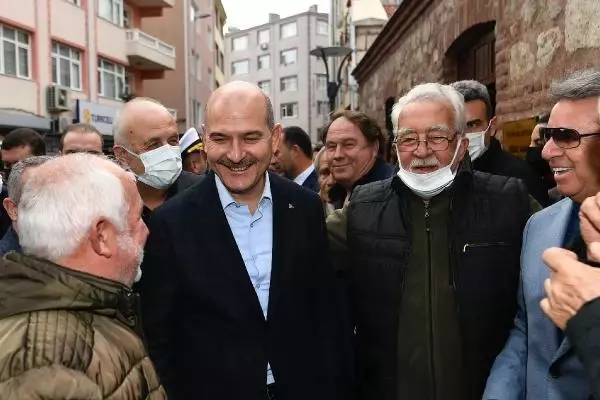 İÇİŞLERİ BAKANI SOYLU, ÇATALCA'DA MUHTARLARLA BİR ARAYA GELDİ
