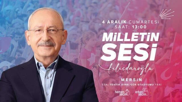 İzin krizi gündemden düşmüyordu! CHP'nin Mersin mitinginde kullanacağı slogan ortaya çıktı
