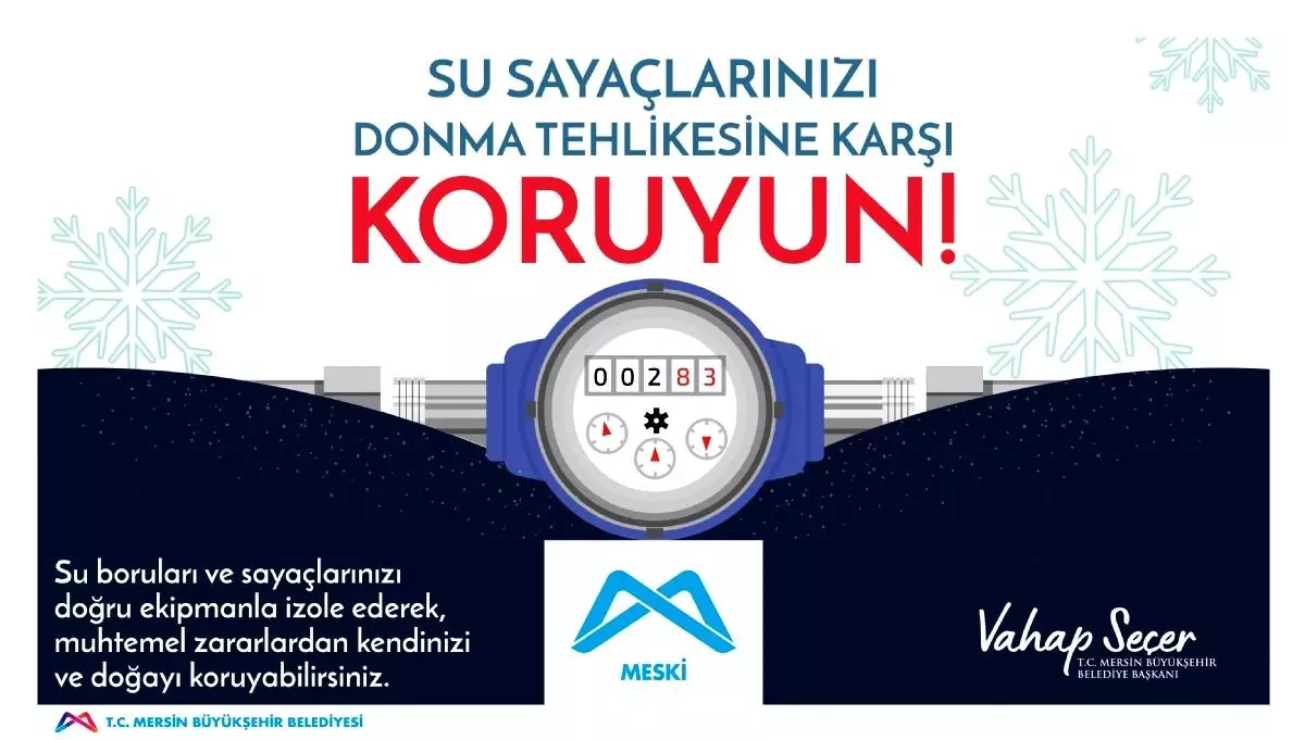 MESKİ, Sayaçların Donma Tehlikesine Karşı Uyarılarda Bulundu
