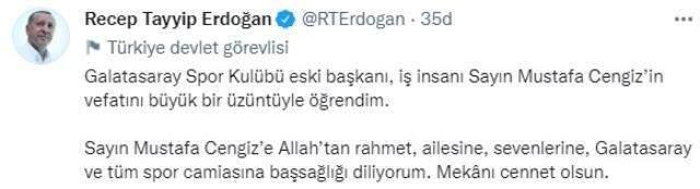 Son Dakika: Galatasaray eski başkanı Mustafa Cengiz vefat etti Son Dakika: Galatasaray eski başkanı Mustafa Cengiz vefat etti