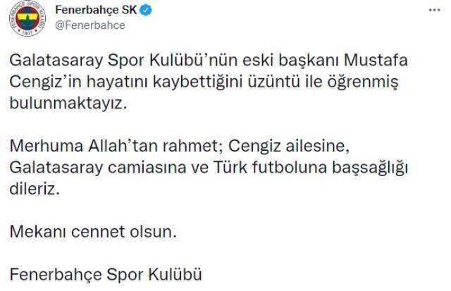 Son Dakika: Galatasaray eski başkanı Mustafa Cengiz vefat etti Son Dakika: Galatasaray eski başkanı Mustafa Cengiz vefat etti