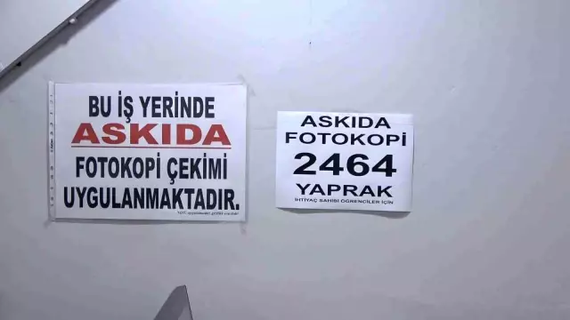 Askıda ekmekten sonra bu da oldu! Rize'de öğrenciler için 'askıda fotokopi' uygulaması