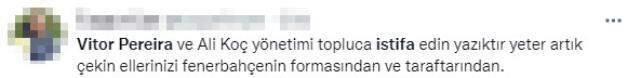 Bir tane bile destekçi bulamayacak hale geldi! Fenerbahçe taraftarı, Vitor Pereira'yı istifaya çağırıyor