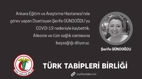 Son dakika! Koronavirüs tedavisi gören diyetisyen hayatını kaybetti