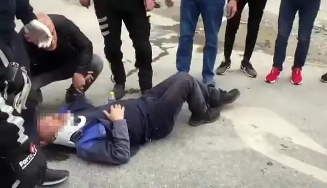 Lodosun uçurduğu saç levha inşaat bekçisinin üzerine düştü