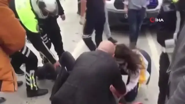 Lodosun uçurduğu saç levha inşaat bekçisinin üzerine düştü